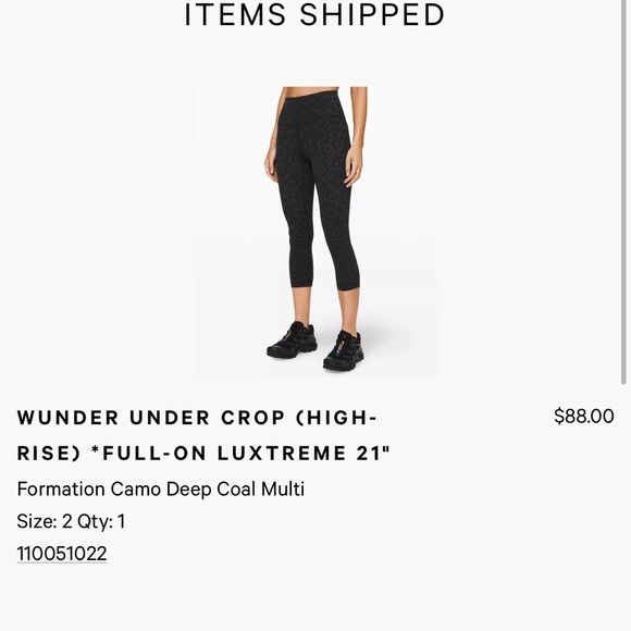 Lululemon wunder under crop high rise 21” - Picture 2 of 4